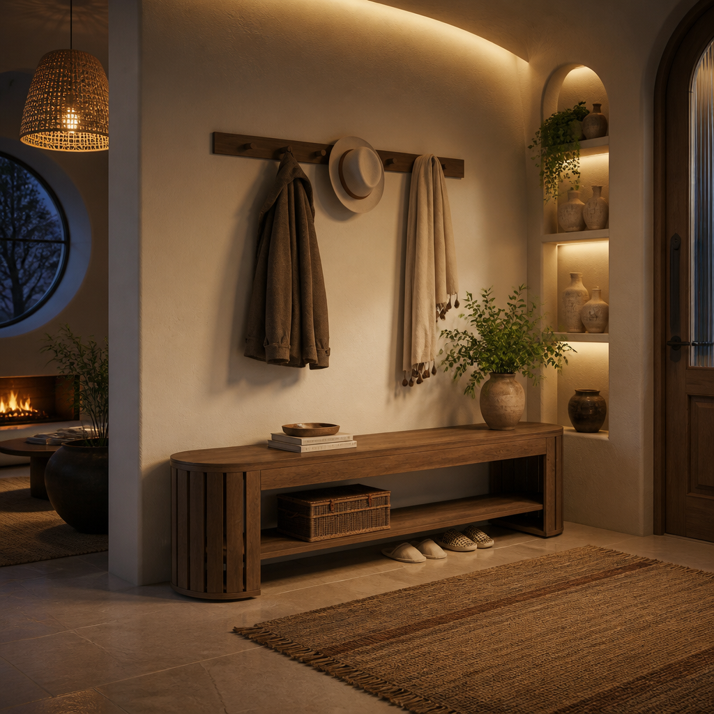 Tribesigns Wood Bench lifestyle image 2