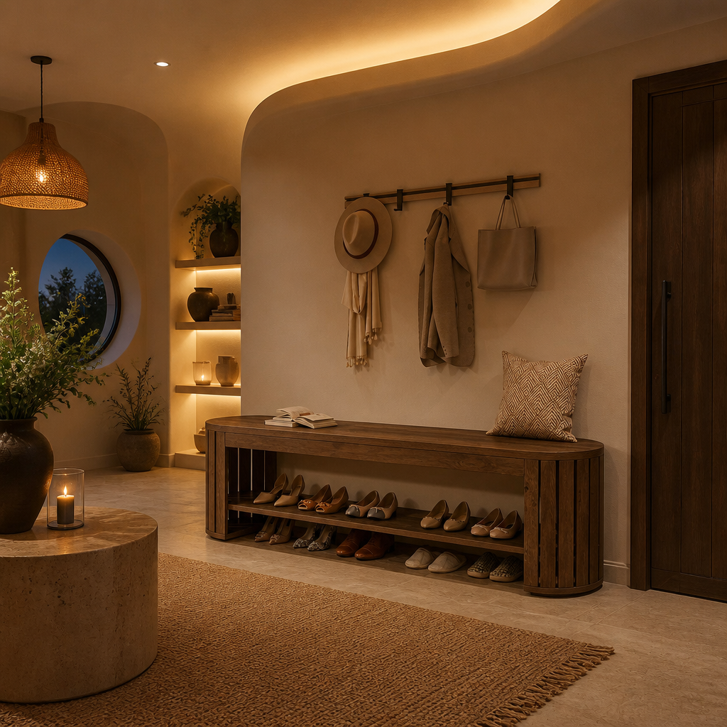 Tribesigns Wood Bench lifestyle image 6