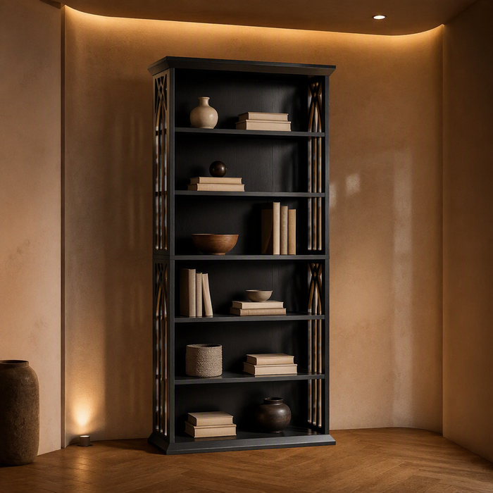 Wood Bookshelf — Oak & Hour lifestyle image 1
