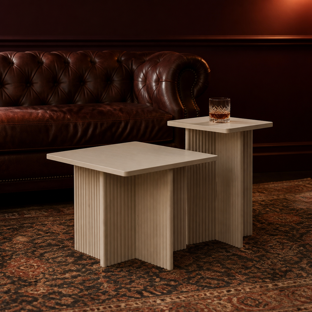 Square Wood Coffee Table lifestyle view 1