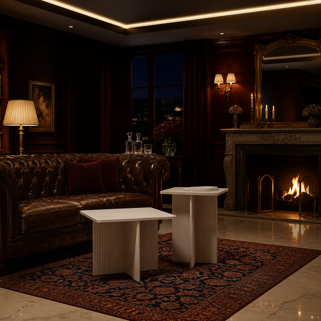 Square Wood Coffee Table lifestyle view 2