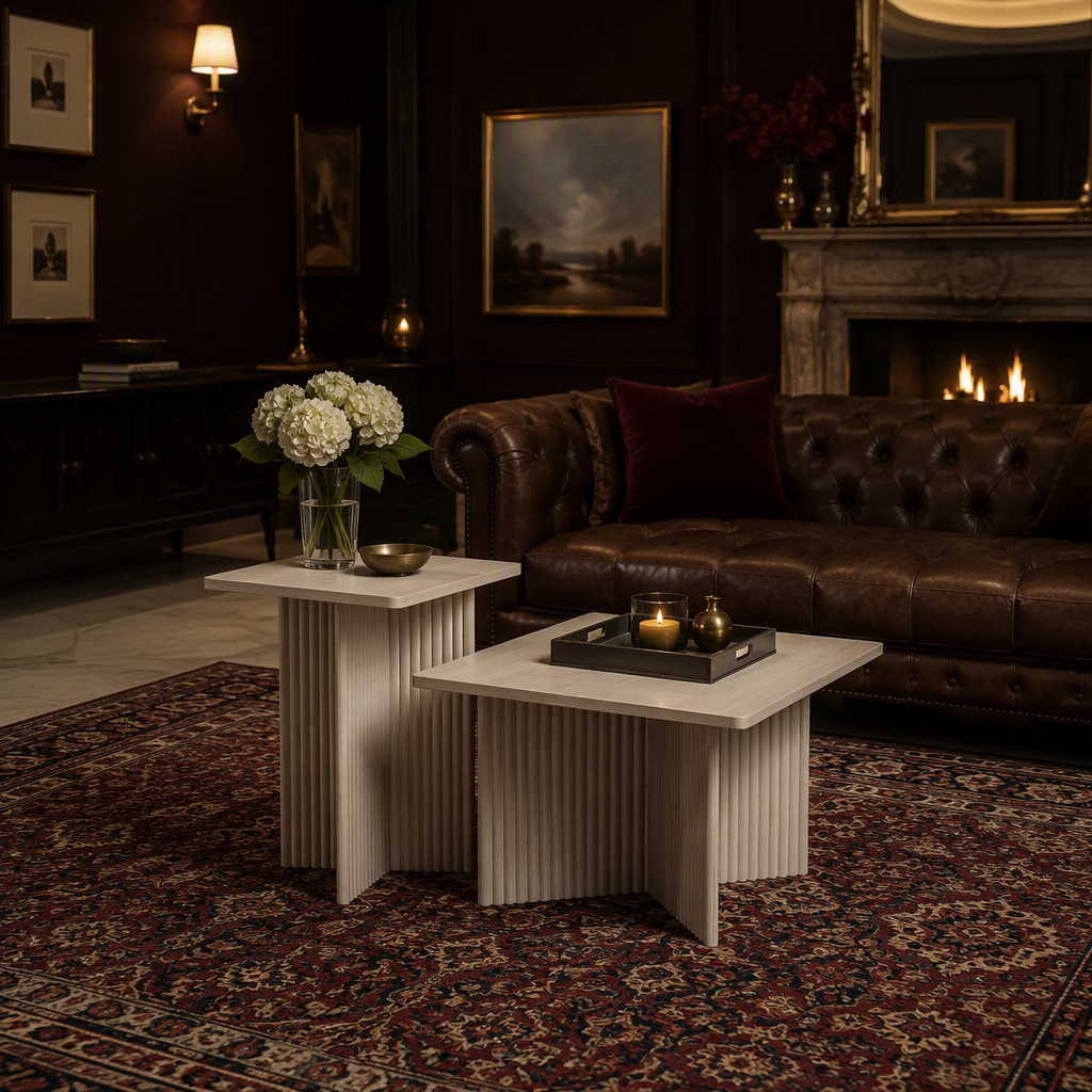 Square Wood Coffee Table lifestyle view 3