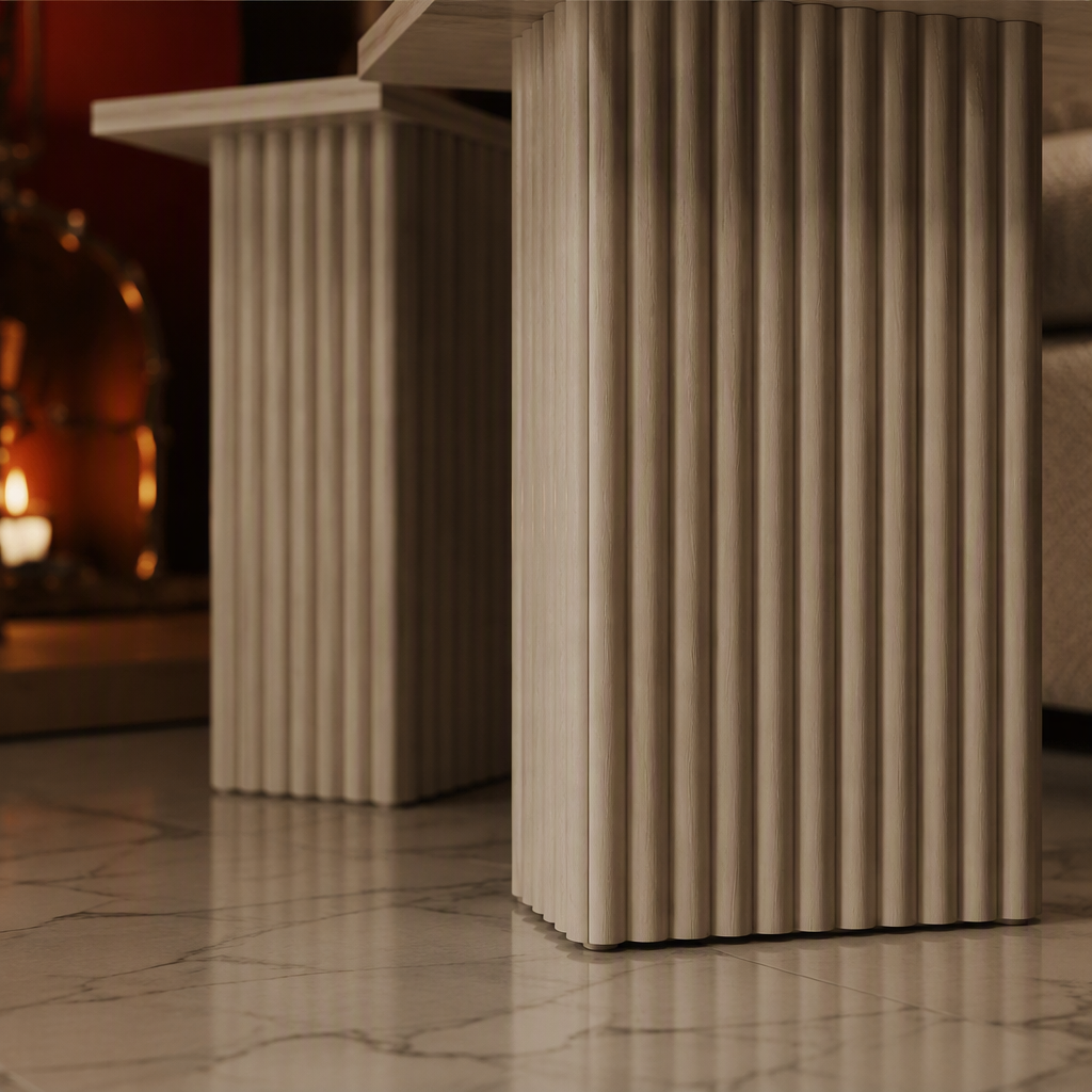Square Wood Coffee Table lifestyle view 4