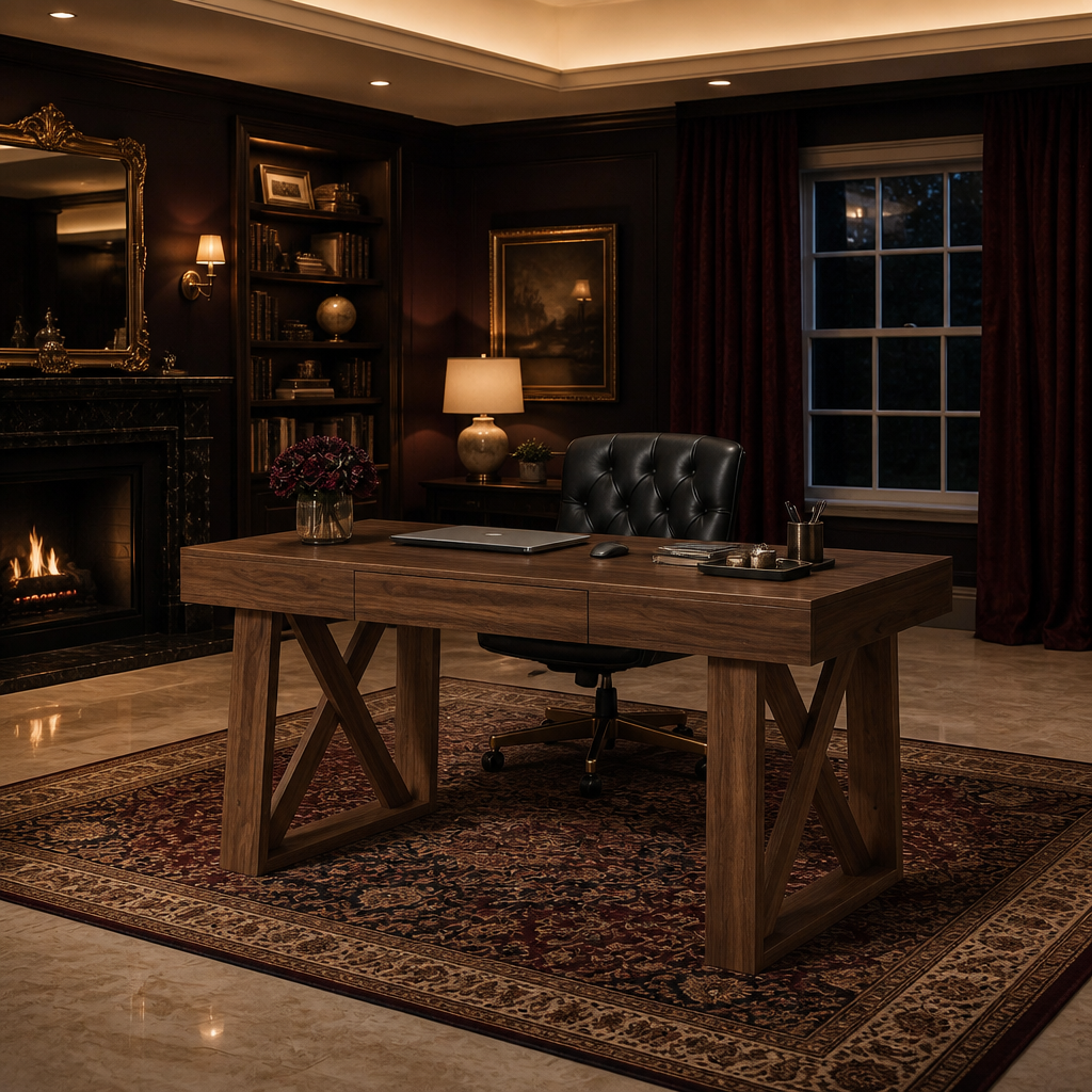 Walnut Mid-Century Desk lifestyle image 2