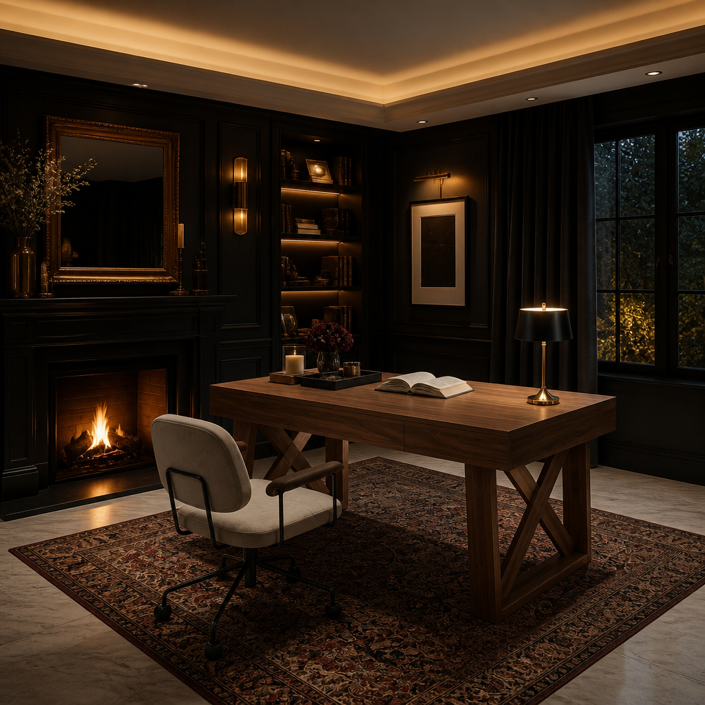 Walnut Mid-Century Desk lifestyle image 4
