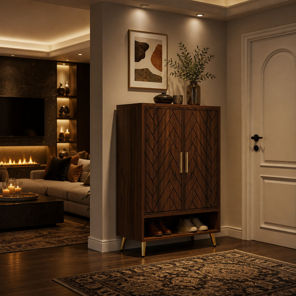 Walnut Storage Cabinet — lifestyle image 3