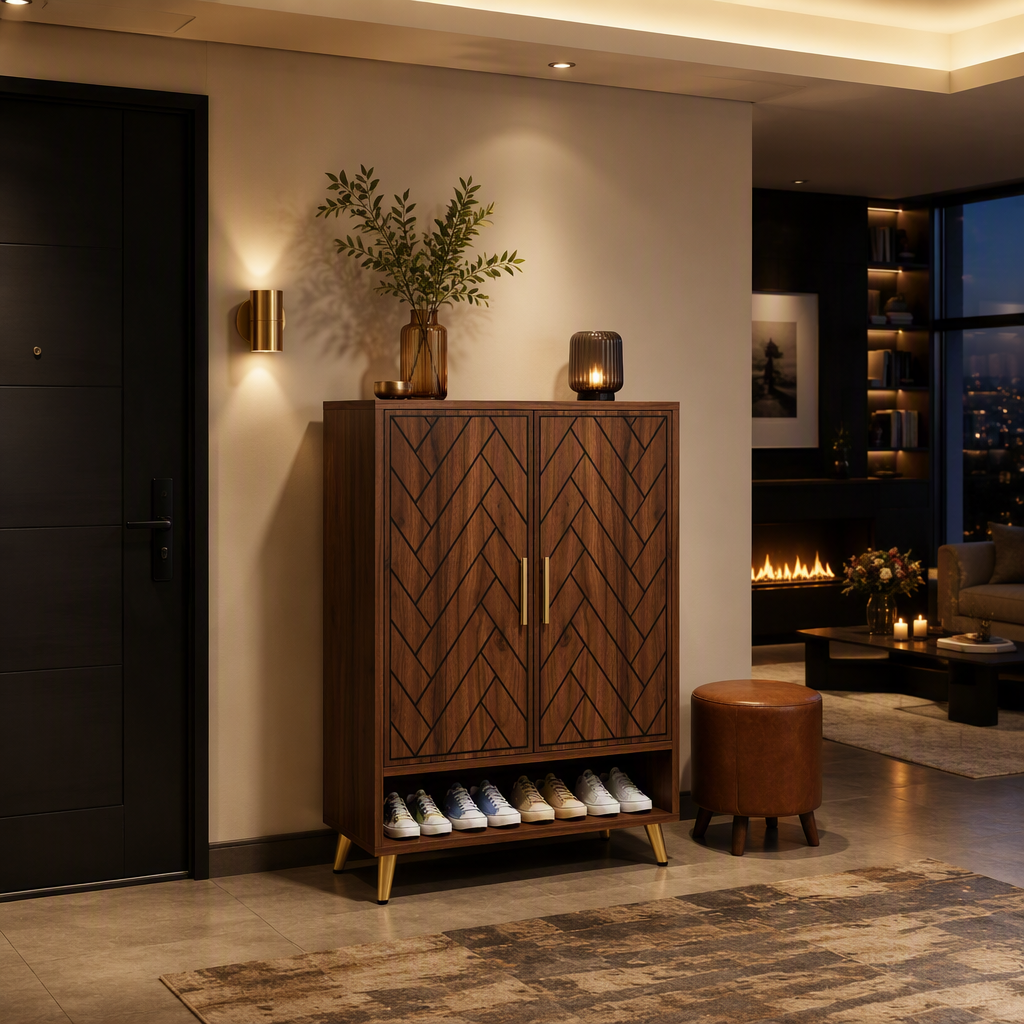 Walnut Storage Cabinet — lifestyle image 4