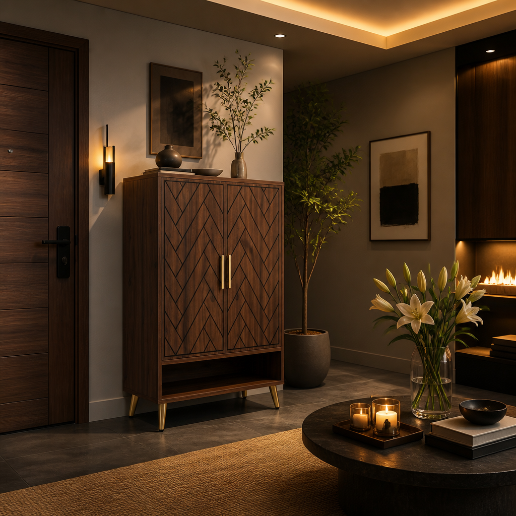 Walnut Storage Cabinet — lifestyle image 6