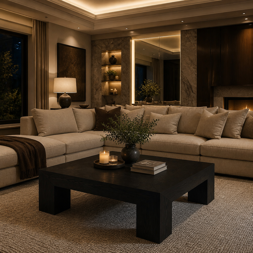 Square Farmhouse Wood Coffee Table lifestyle view 7