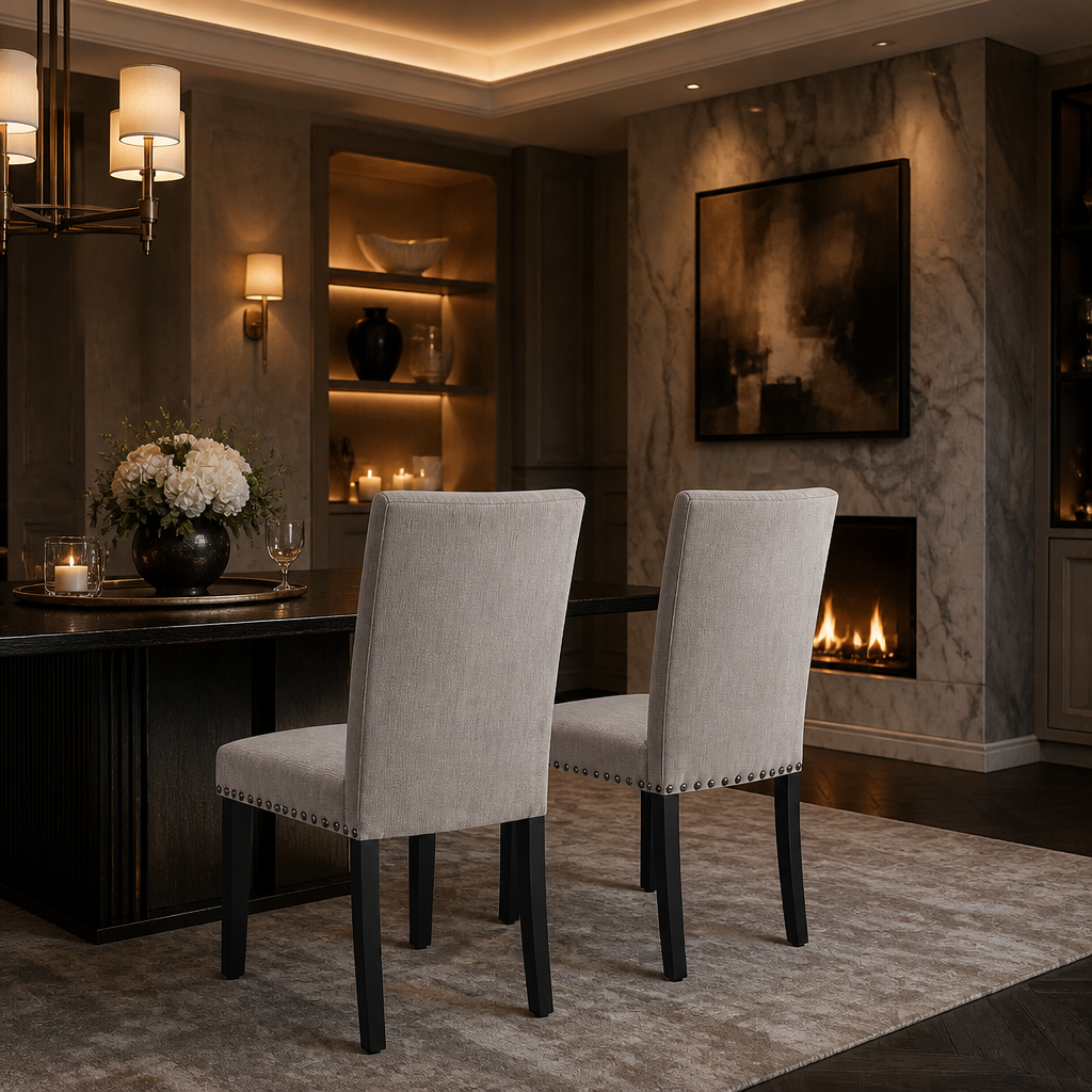 Upholstered Mid-Century Wood Dining Chair lifestyle image 5