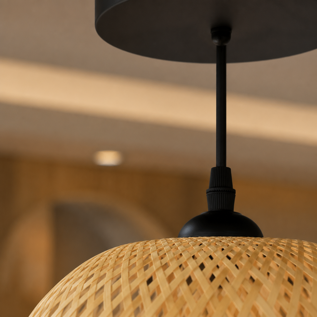 Rattan Boho Pendant Light II lifestyle image 3