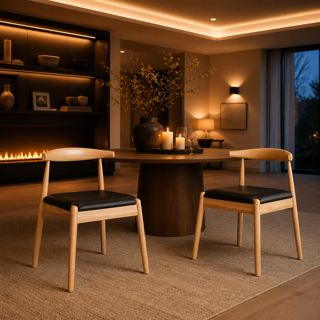 Set of 4 Mid-Century Solid Wood Dining Chair lifestyle image 6