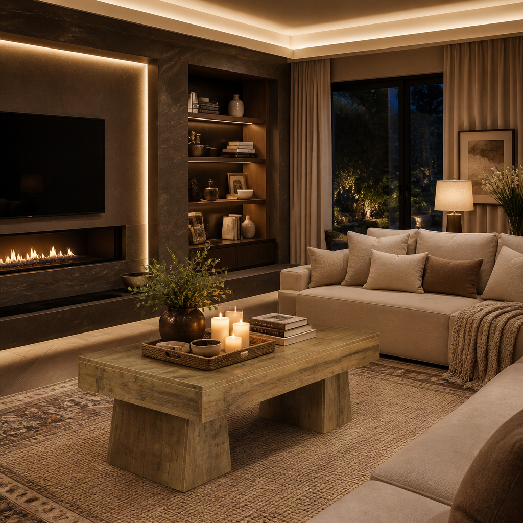 Vintage Wood Coffee Table lifestyle image 3
