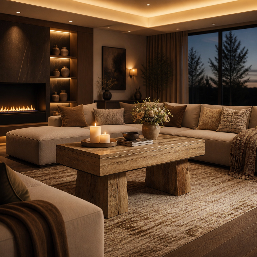 Vintage Wood Coffee Table lifestyle image 4