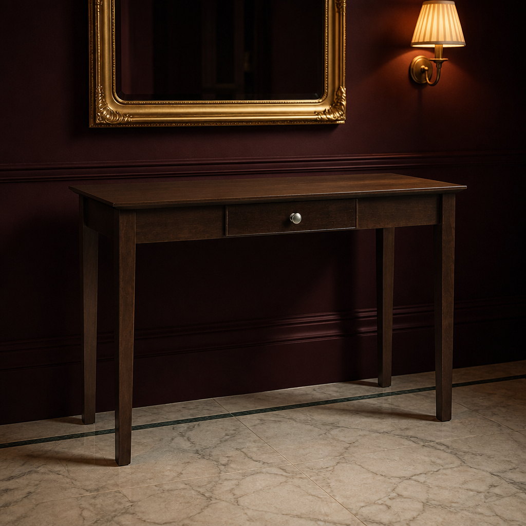 Rochester Walnut Console Table lifestyle view 1