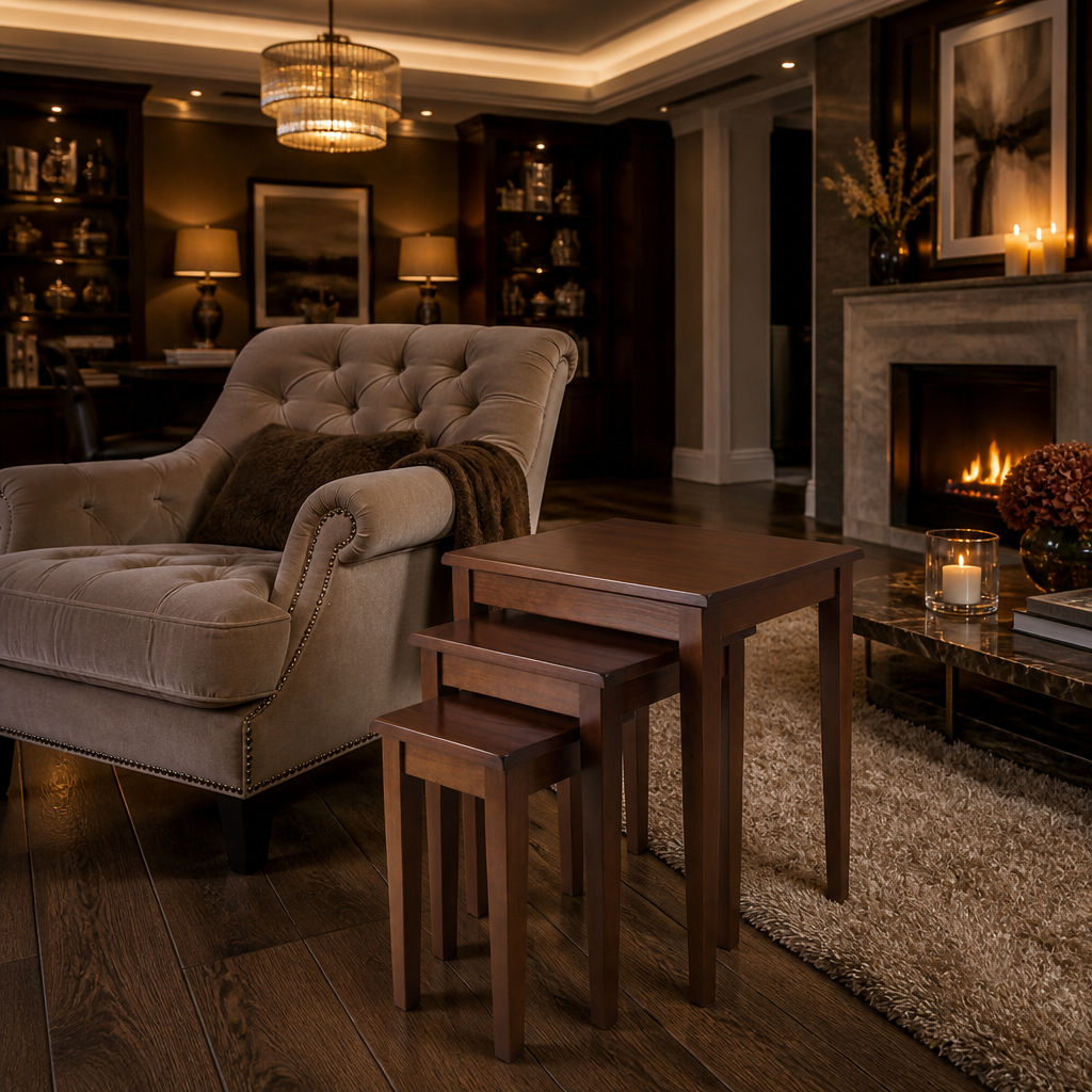 Regalia Walnut Side Table — lifestyle image 2
