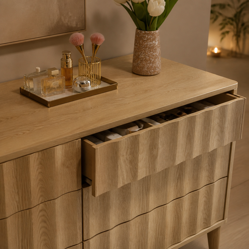 Wide Modern Wood Dresser — lifestyle image 2