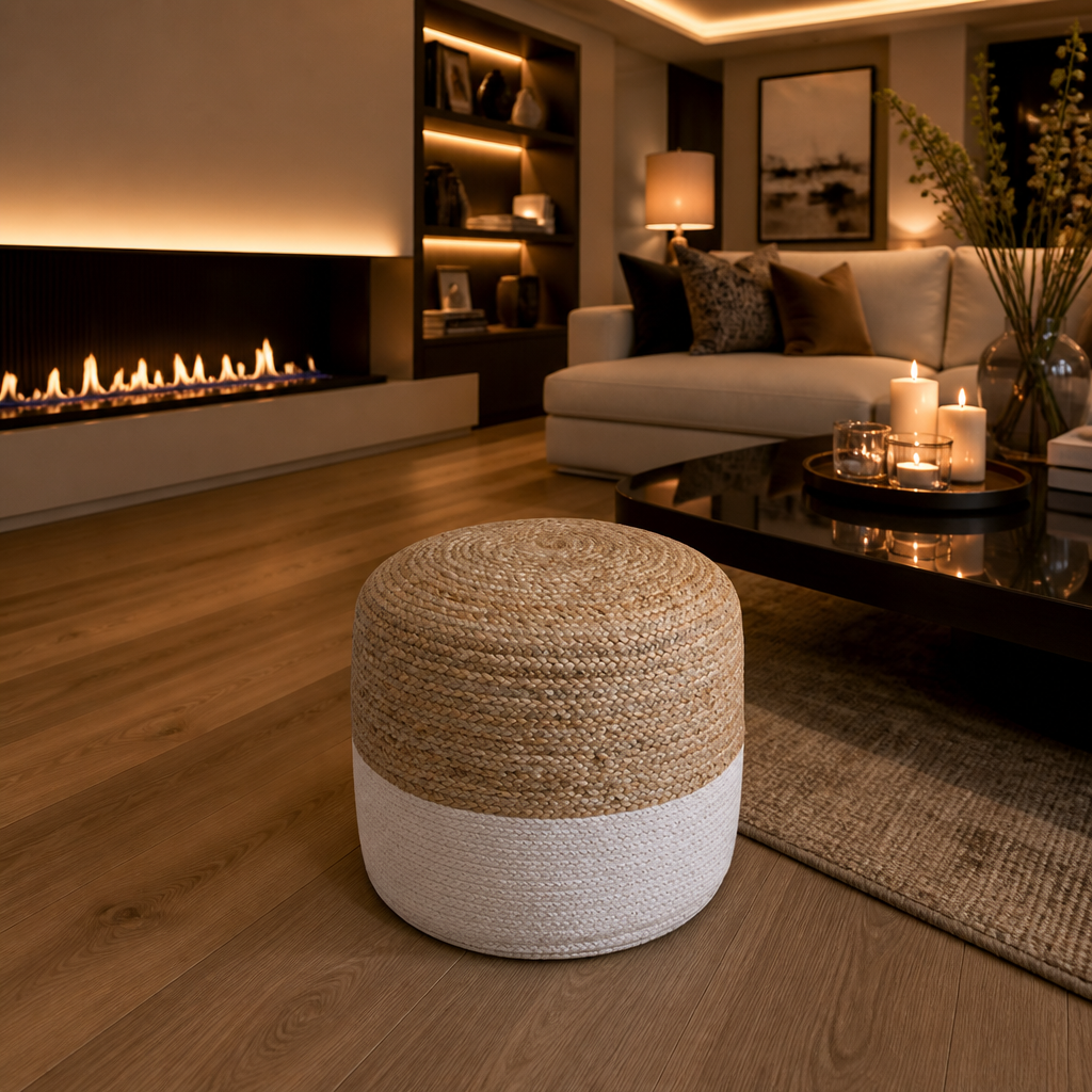Signature Cotton Ottoman — lifestyle image 4