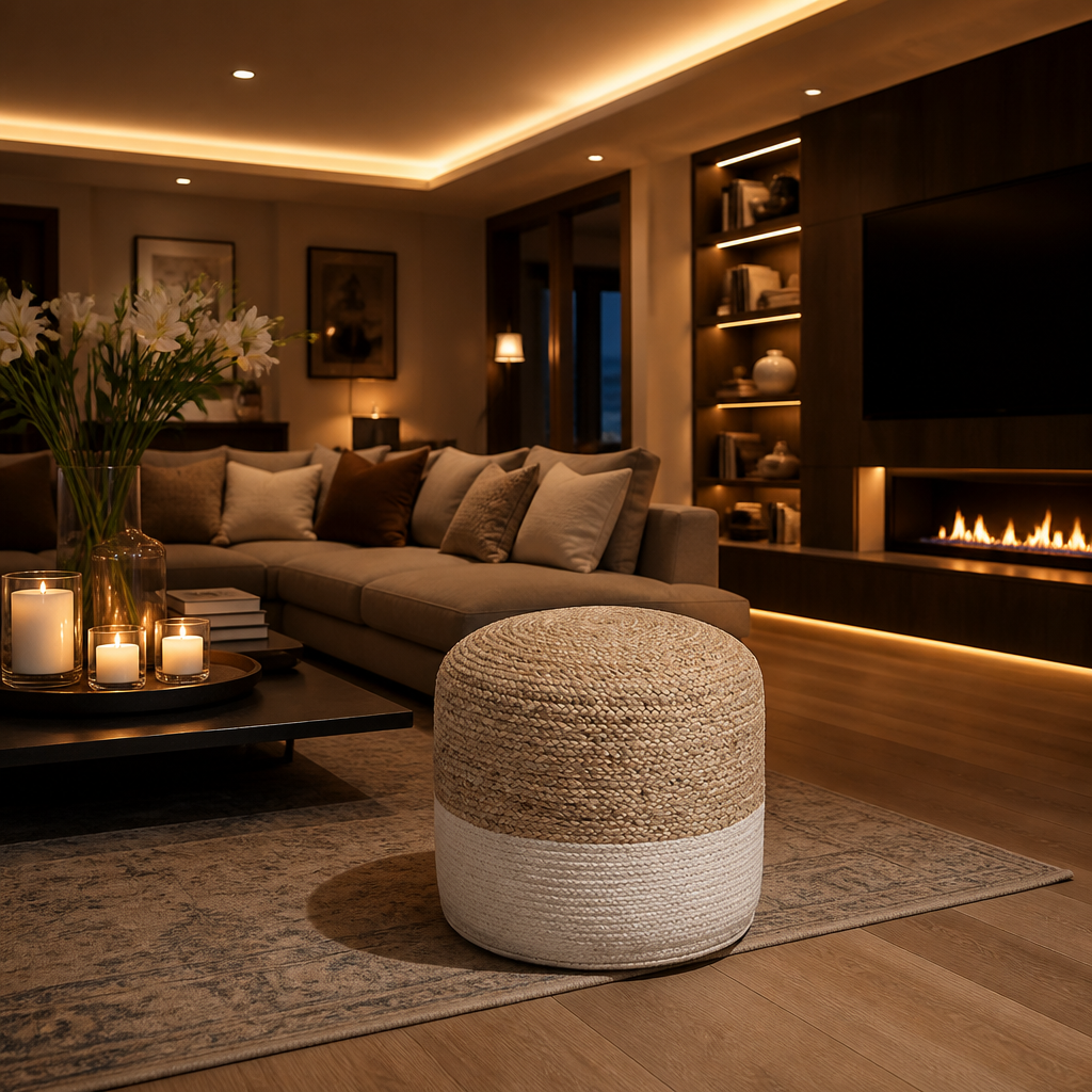 Signature Cotton Ottoman — lifestyle image 6