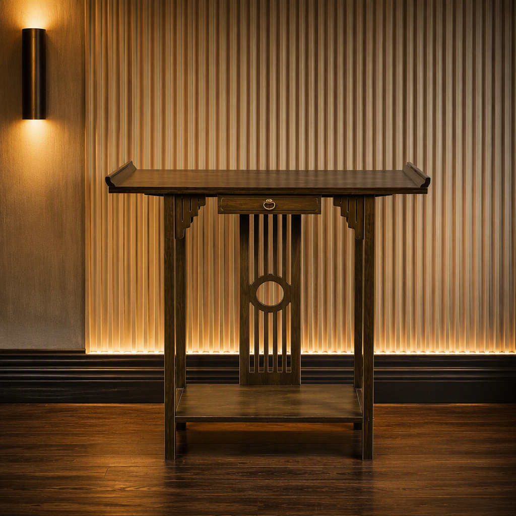 Traditional Wood Console Table lifestyle view 1