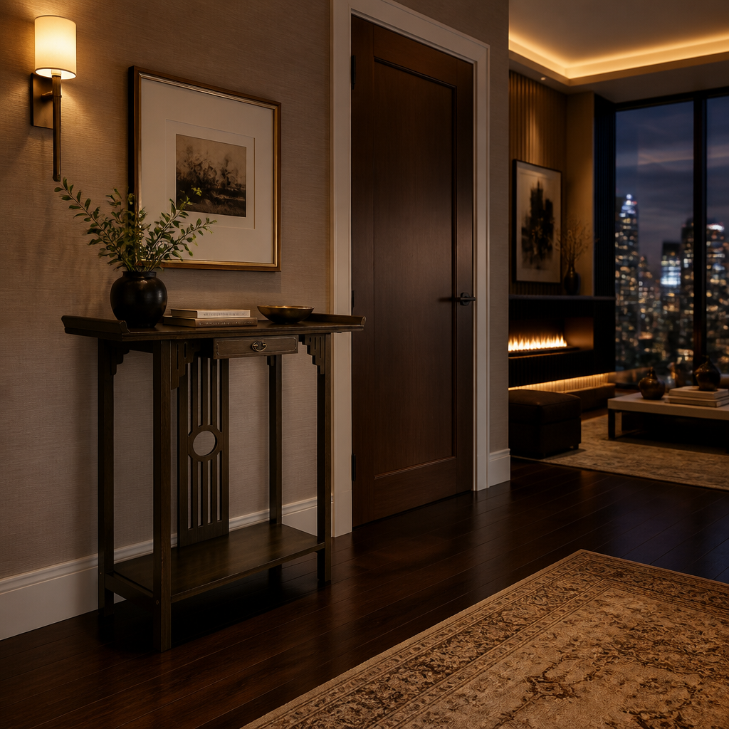 Traditional Wood Console Table lifestyle view 6