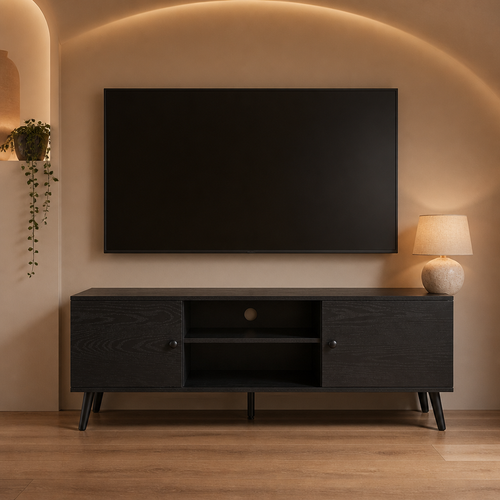 Wood TV Stand lifestyle image 1