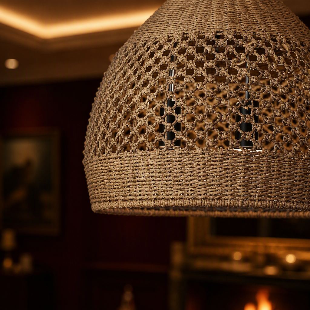 Rattan Boho Pendant Light III lifestyle image 3