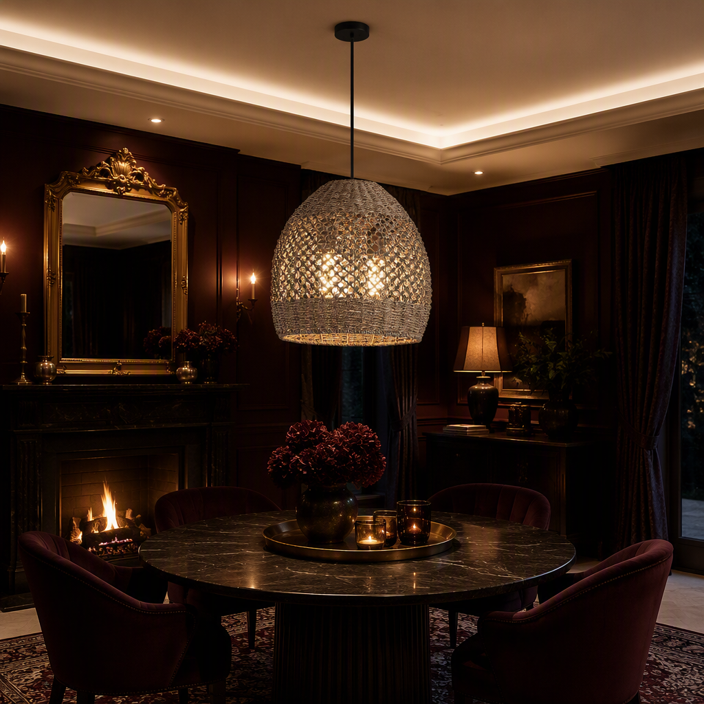 Rattan Boho Pendant Light III lifestyle image 6