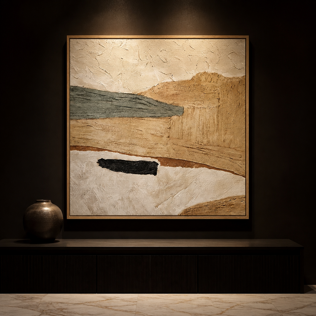 Wood Minimalist Beige Wall Art lifestyle image 1