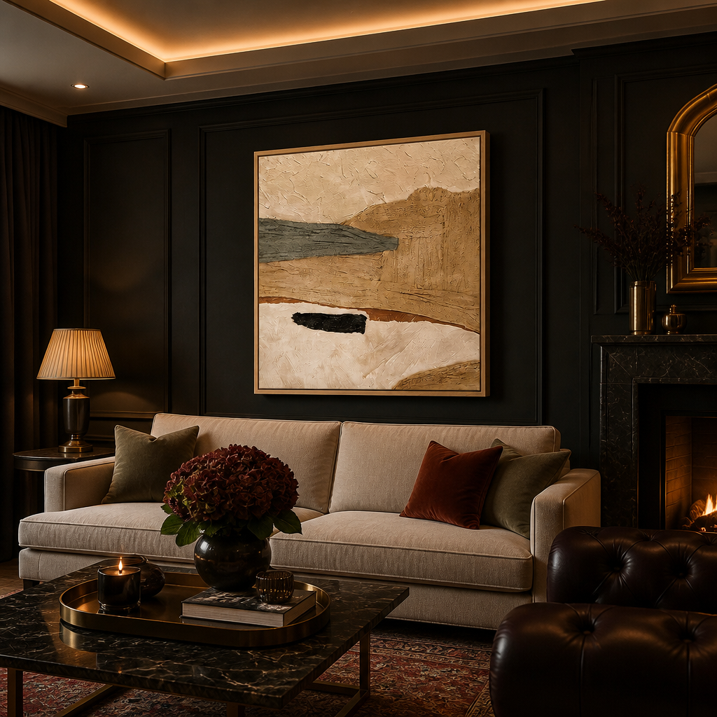 Wood Minimalist Beige Wall Art lifestyle image 2