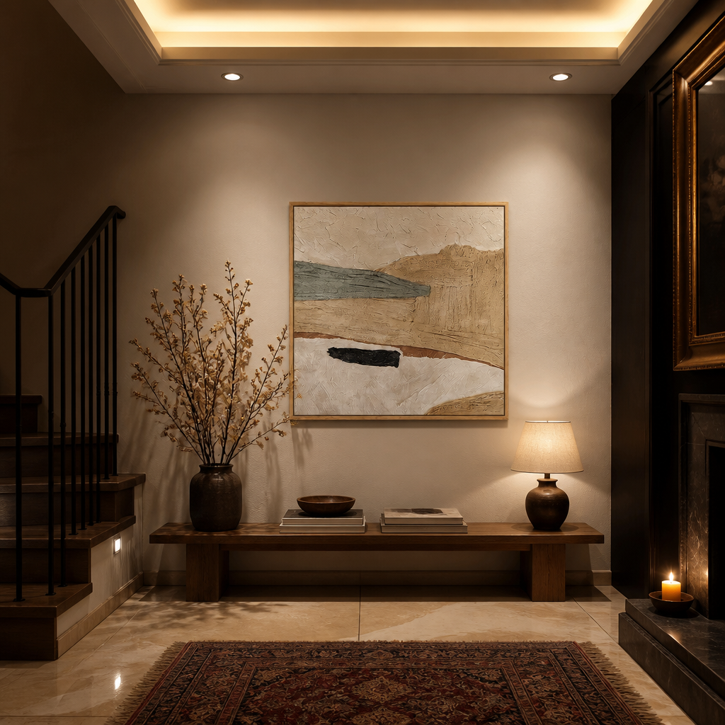 Wood Minimalist Beige Wall Art lifestyle image 3
