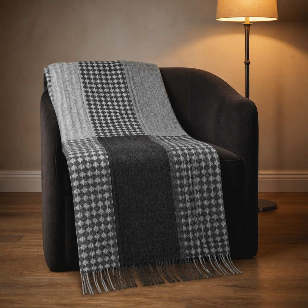 Wool Gray Throw Blanket — Oak & Hour lifestyle image 1
