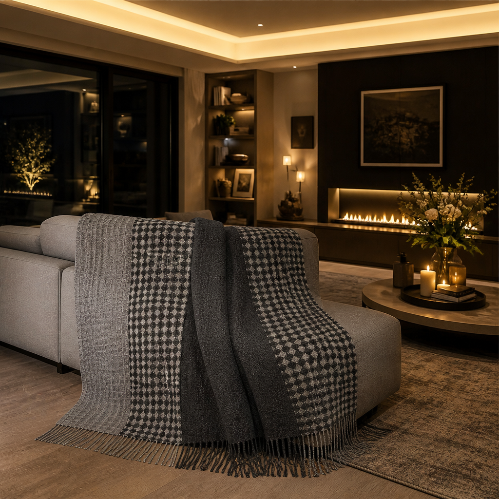 Wool Gray Throw Blanket — Oak & Hour lifestyle image 6