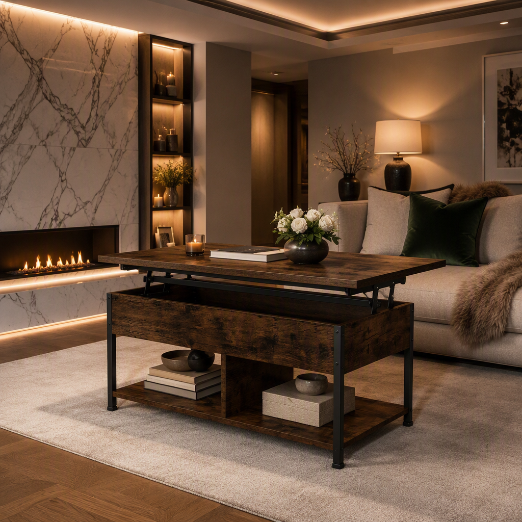 Set of 2 Wood Coffee Table lifestyle image 4