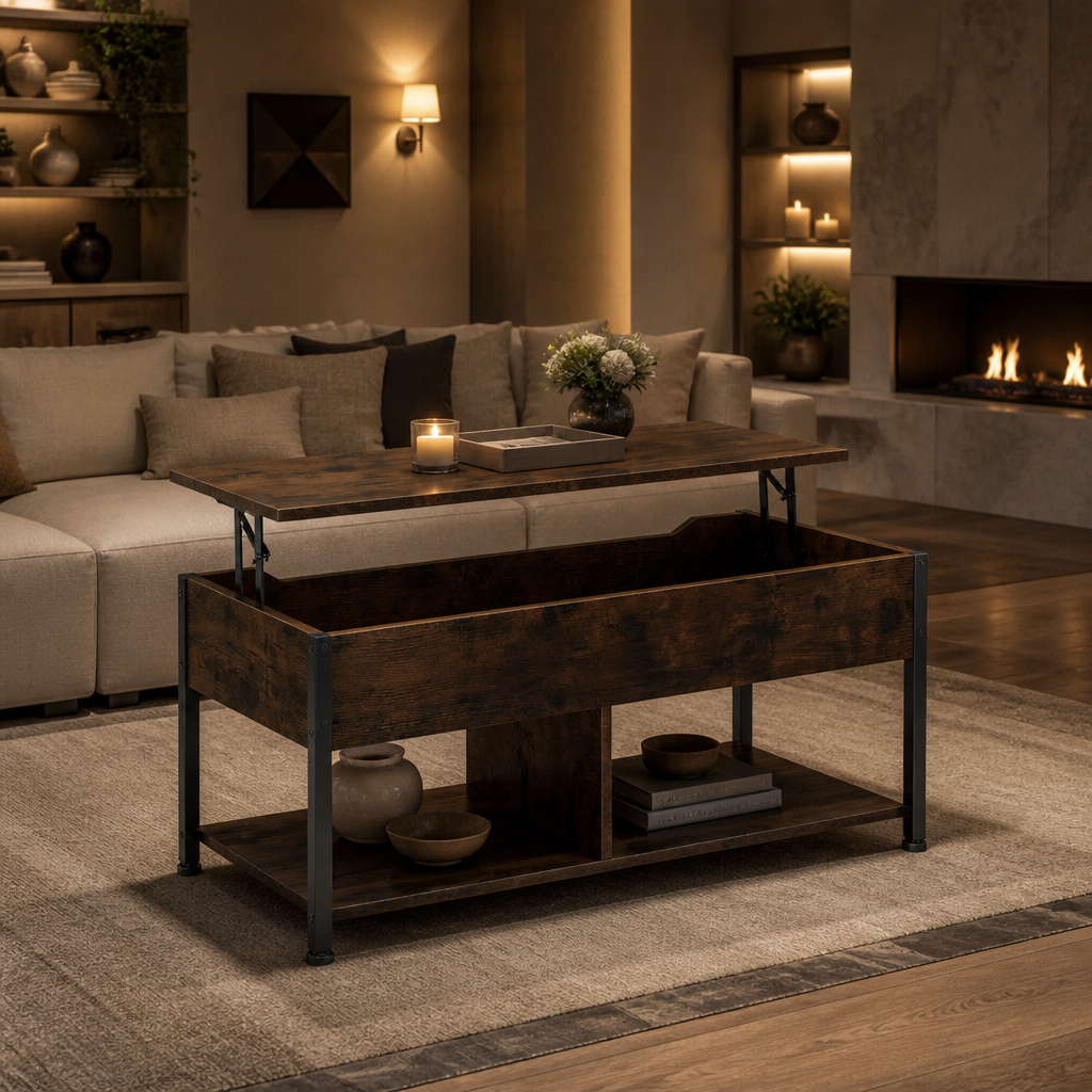 Set of 2 Wood Coffee Table lifestyle image 6