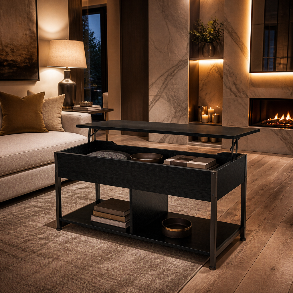 Set of 2 Wood Coffee Table lifestyle image 7