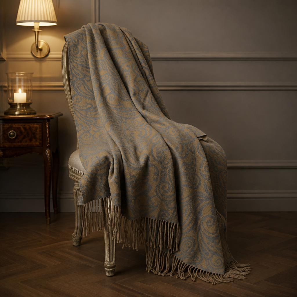 Wool Minimalist Throw Blanket — Oak & Hour lifestyle image 1