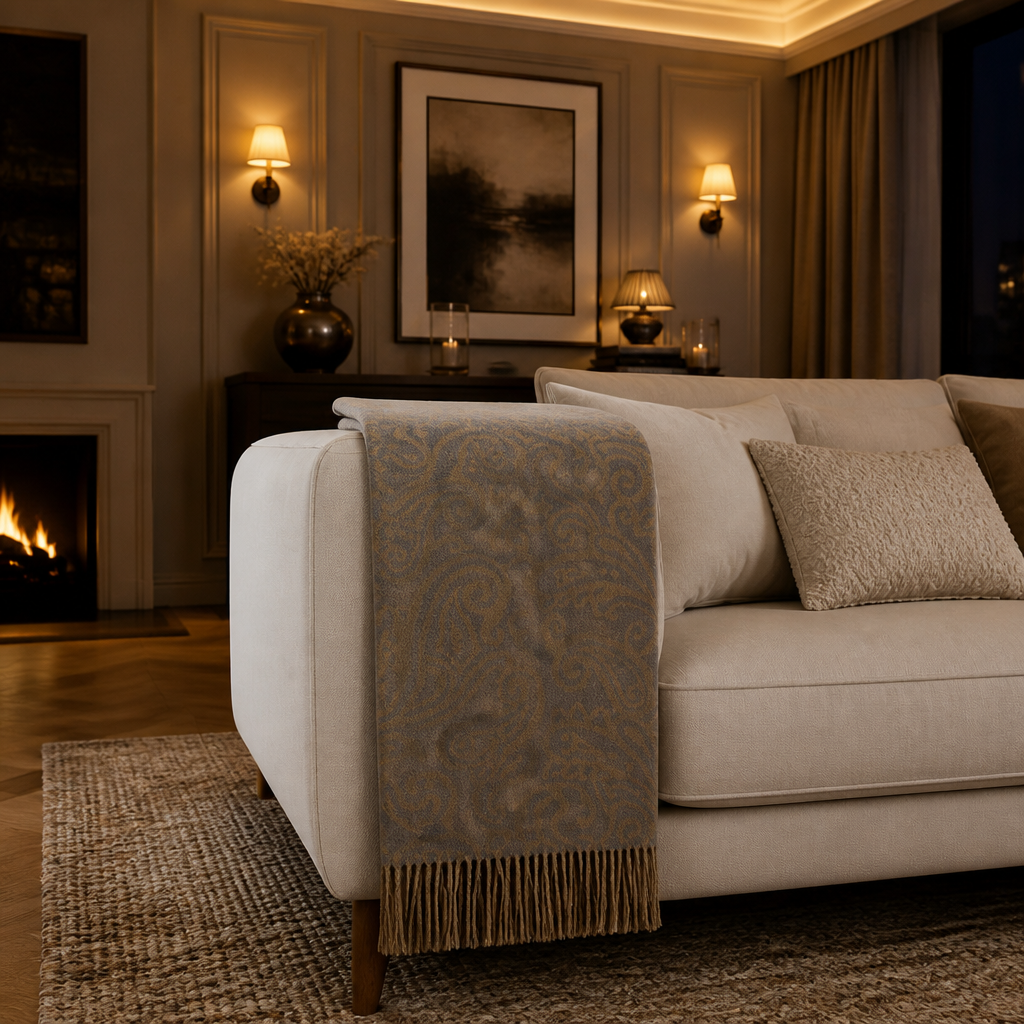 Wool Minimalist Throw Blanket — Oak & Hour lifestyle image 2