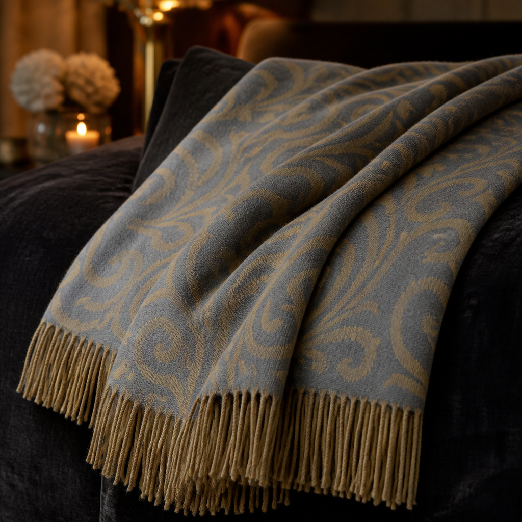 Wool Minimalist Throw Blanket — Oak & Hour lifestyle image 4
