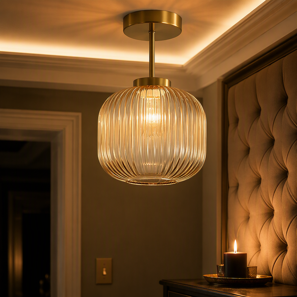 Vintage Glass Pendant Light — Oak & Hour lifestyle image 1