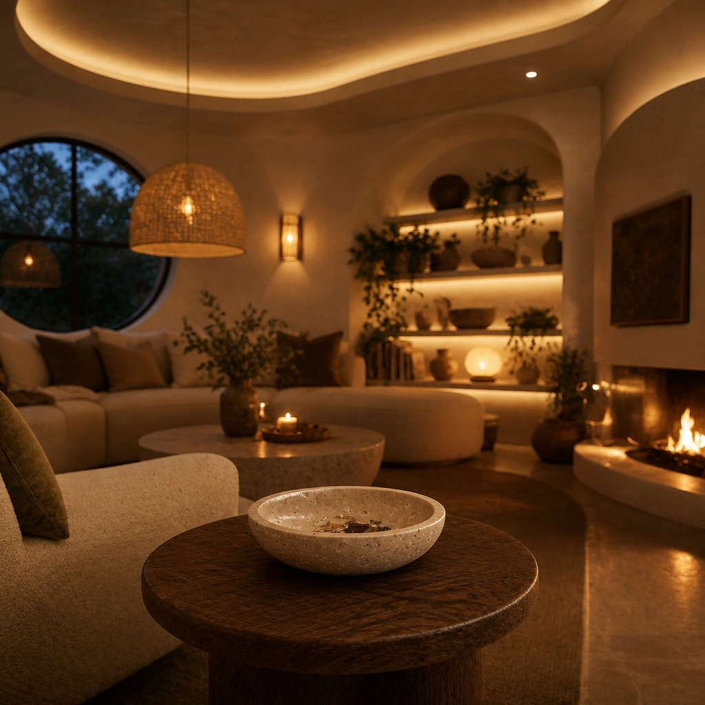 Travertine Marble Decorative Bowl lifestyle view 2