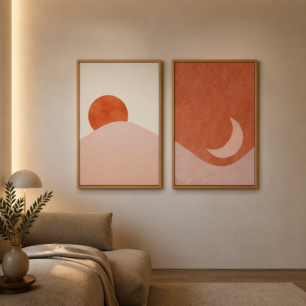 Terracotta Mid-Century Wall Art hero image 1
