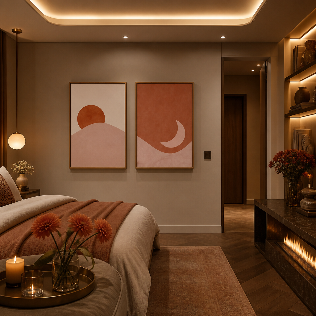 Terracotta Mid-Century Wall Art lifestyle image 5