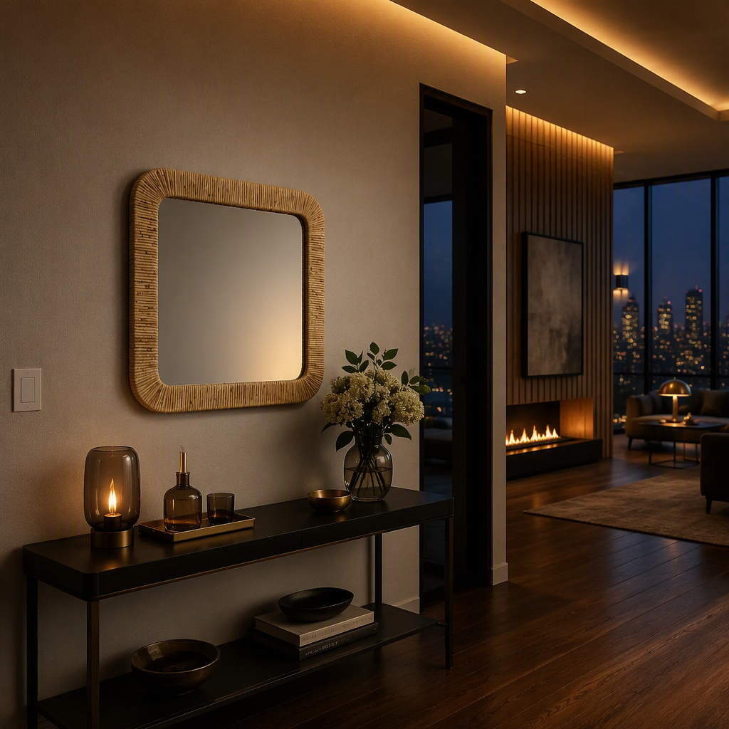 Rattan Natural Mirror lifestyle image 2