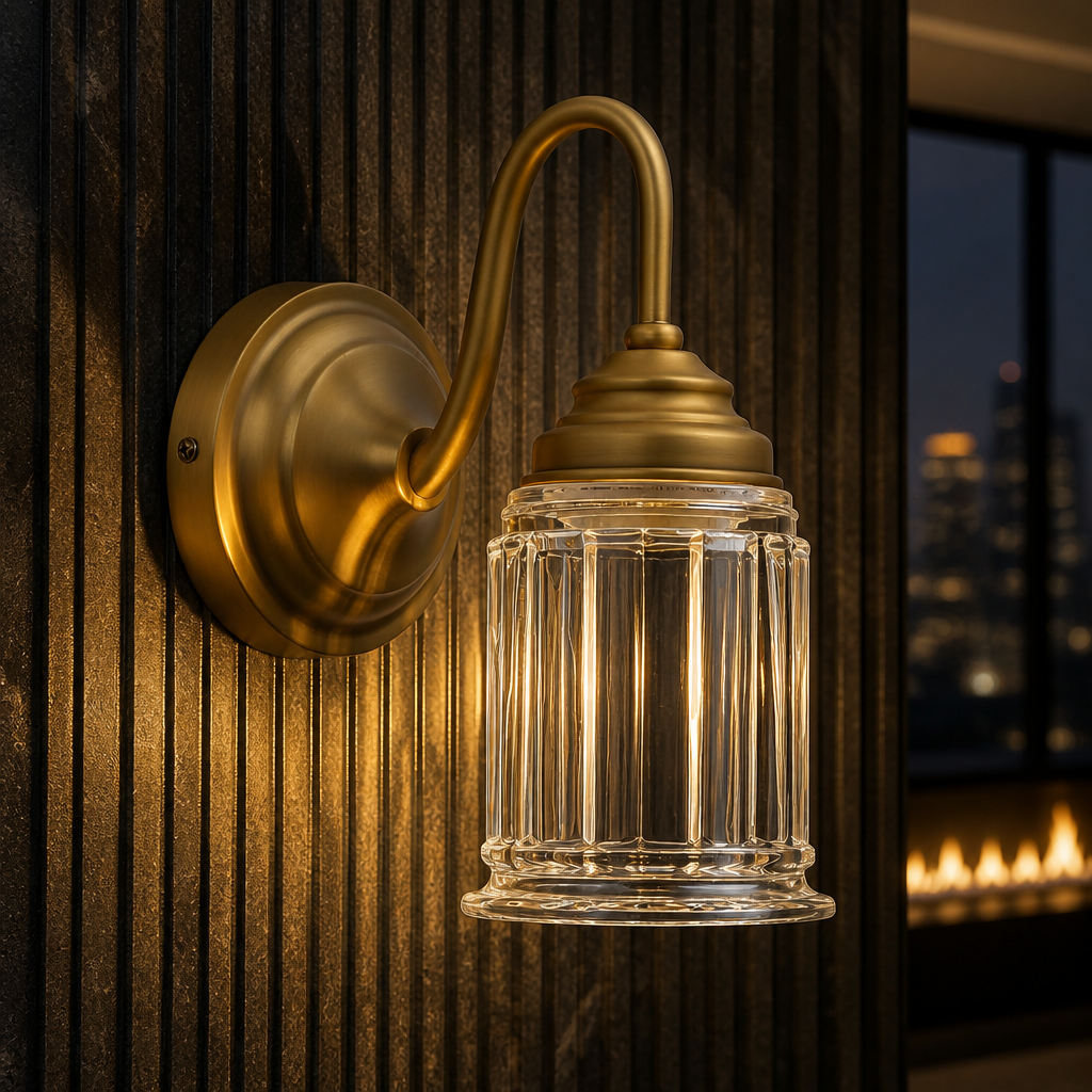 Vintage Glass Wall Sconce — Oak & Hour lifestyle image 1