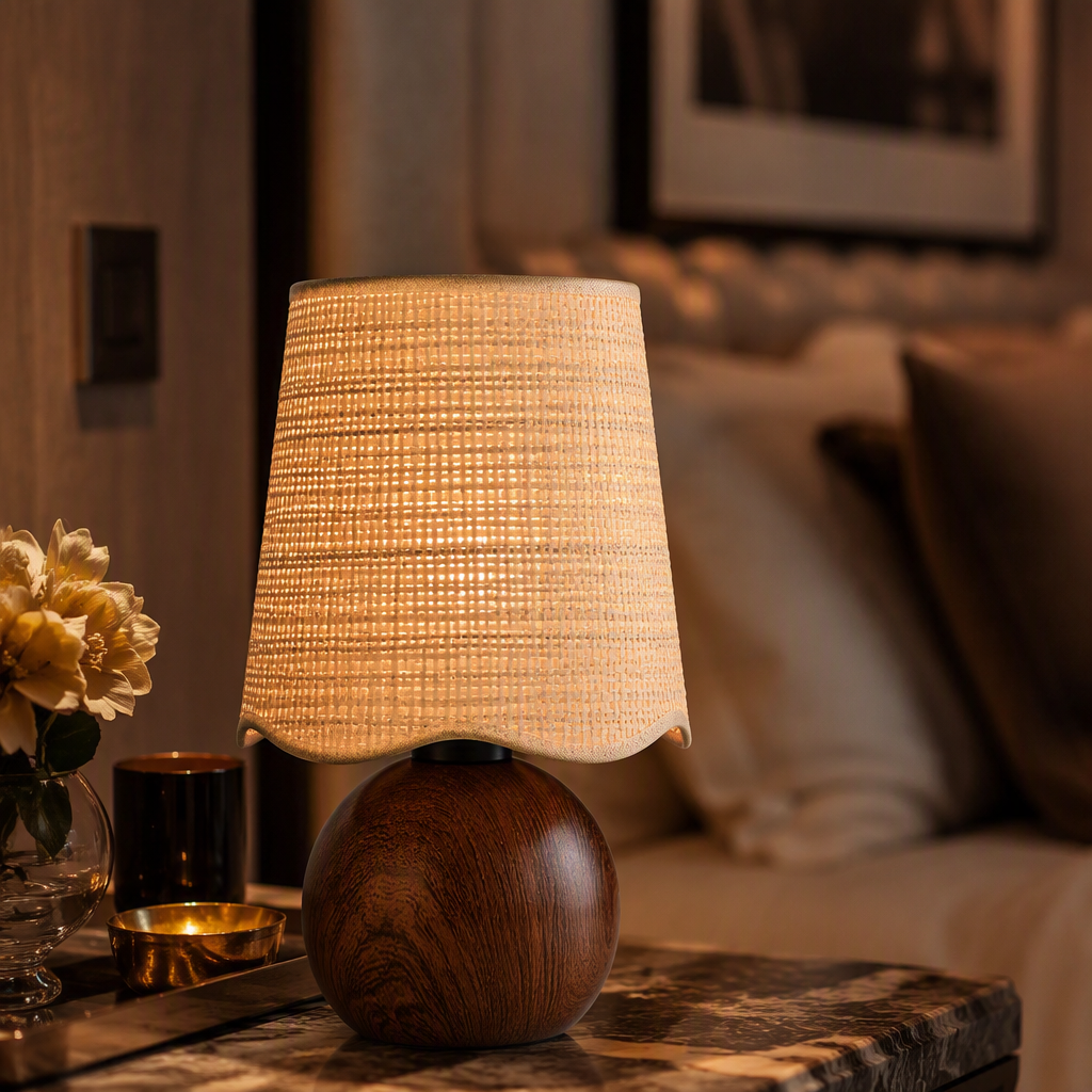 Rattan Boho Table Lamp II lifestyle view 3