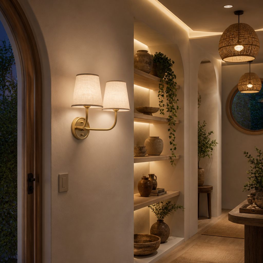 Vintage Linen Wall Sconce — Oak & Hour lifestyle image 4