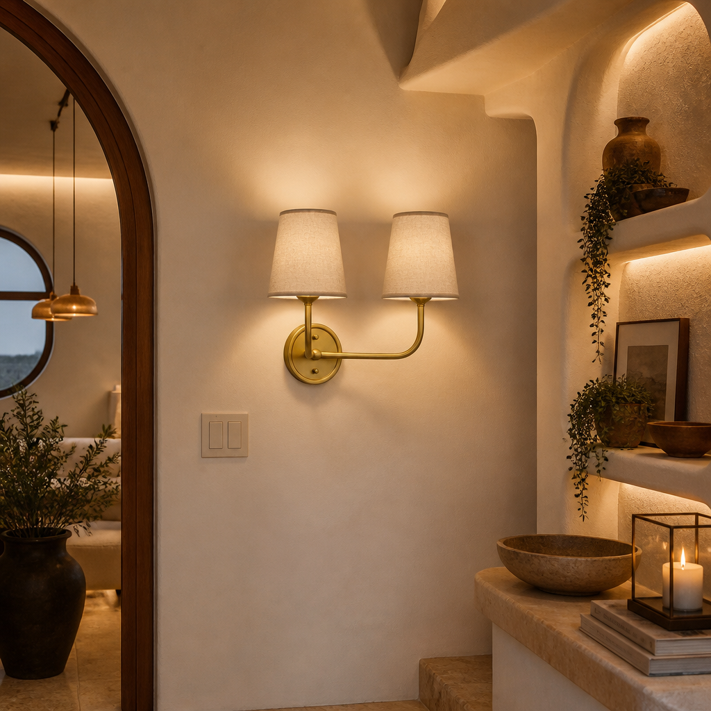 Vintage Linen Wall Sconce — Oak & Hour lifestyle image 5