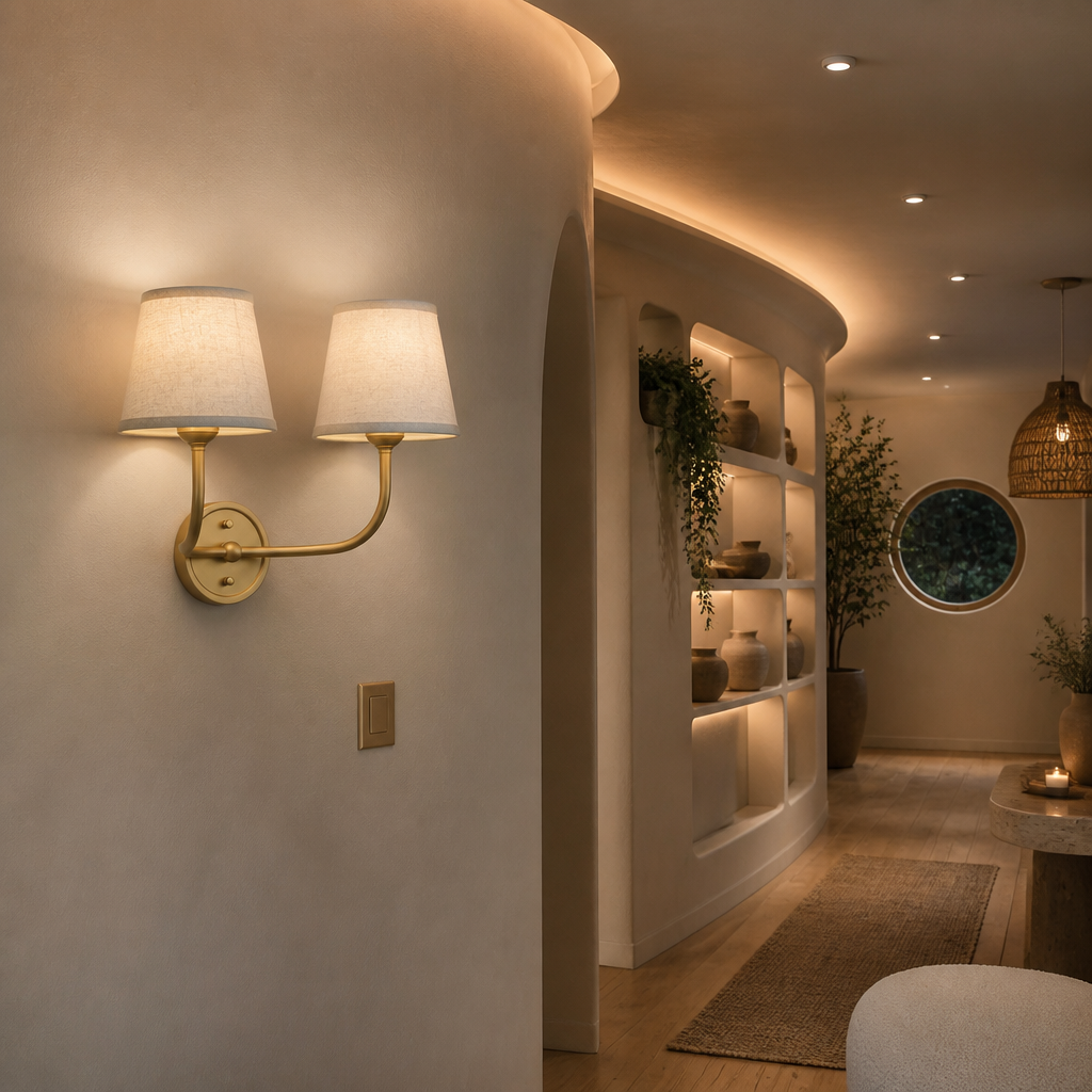 Vintage Linen Wall Sconce — Oak & Hour lifestyle image 6
