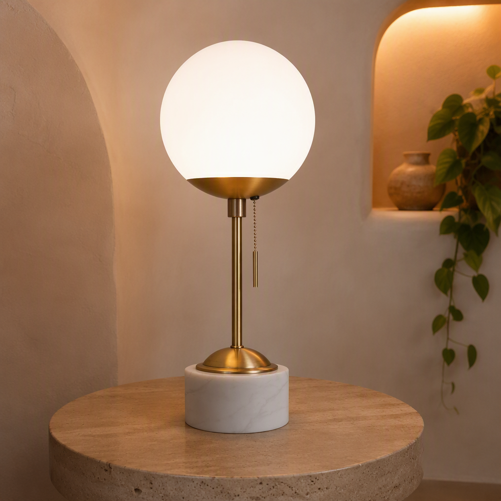 Reagan Art Deco Marble Table Lamp — hero image 1